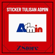 ADMIN writing sticker 10x7cm