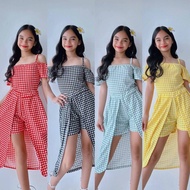 Heart Gingham Terno 7-9yrs old