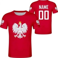 New Polish Polska White Eagle Emblem T-Shirt Custom Shirt Football Jersey 3D Poland Nation Flag Grap