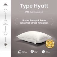 Hyatt Hotel Original Goose Down Pillow | Soft Feel | Soft, Premium & Anti-Deflation | 1 Year Warrant
