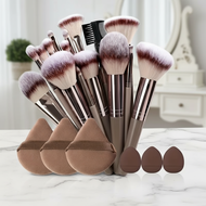 16/18/21 Count Face Makeup Brush Set - Detail Brushes for Contouring, Blush, Highlighting