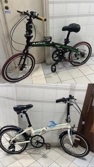 出售兩部單車（OYAMA Skyline 白色摺疊單車 &amp; Asian R5 黑色摺疊單車）