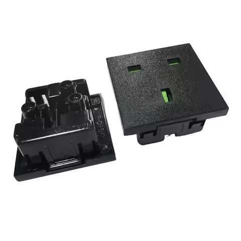Black 13A 250V European Desktop Module British HK Singapore AC Power Socket UK type BS 1363 Panel Mo