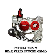 Paket Kaliper Formula Swits 4 Piston Bahan CNC + Breket Formula Beat Vario Scoopy Genio PNP DISC 220