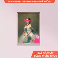 Tranh treo tường Altered Painting Altered Vintage Painting Portrait Painting DetailPrintable ArtAlte