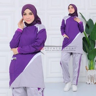 Setelan Baju Olahraga Wanita Muslimah Group senam guru lapangan