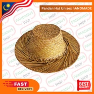 Handmade Pandan Hat Unisex / Farmer Hat Cap / Topi Kebun