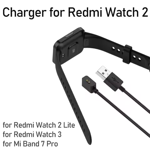 100cm USB Charger for Xiaomi Mi Band 7 Pro/Redmi Watch 2 Lite Charging Cable Stand for Redmi Watch 2