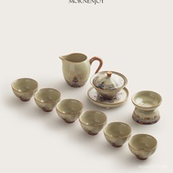 Set Father Ru Kiln Housewarming Gaiwan Gift Giving Gift Accompaniment Father Tea Set Elder Teacher H
