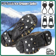 SUSANSTY 1 Pair Ice Gripper Spike, Anti-Slip Spike Shoes Crampons,  5/8 Teeth Universal Spike Grips 