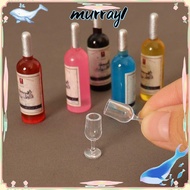 MURRAY1 Miniature Red Wine, 5 Styles Dollhouse Accessories 1/12 Doll House, High Quality Liquor Trays Dollhouse Decoration