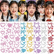 SE 1 Sheet Gems Craft Decorative Sticker Assorted Shape Rhinestones Sticker Gems Sticker Selves Adhe