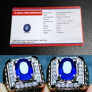 Men's Ring royal blue sapphire ceylon Sri Lanka memo ngr origin Sri Lanka