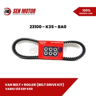 Van Belt Plus Roller (Belt Drive Kit) Vario 125 eSP K60 K60R/ Original AHM K2V/ – 23100-K35-BA0