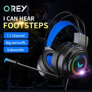 Gaming Headsets Gamer Surround Sound Stereo Wired Earphones 3.5MM USB Microphone RGB Light PC Laptop Computer Gamer Headphones