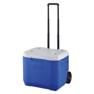 Coleman Cooler Box Wheel Cooler 60QT Capacity Approximately 56L BlueWhite 2000027863 Cold Retention 