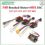 NEEBRC 540 13T 21T 55T 45T 35T 80T Brushed Motor With 60A ESC Combo For 1/10 RC Crawler Car Traxxas 