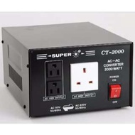全新 Super 110V轉240V 2000W 雙插口 變壓器 變壓火牛JA 80- 可同時為日本及美國電器變壓