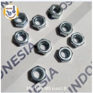 (100pcs) M5 Hex Nuts with 8 keys / M5 regular nuts with 8 keys