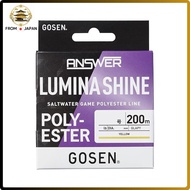 GOSEN ANSWER LUMINA SHINE 200m Yellow/Pearl/Pink #0.2 (1.1lb) - #0.6 (3.0lb) Ajing Light game polyes