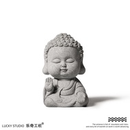 Fearless Buddha Statue Desktop Decoration Creative Balcony Bonsai Decoration Micro Landscaping Decor