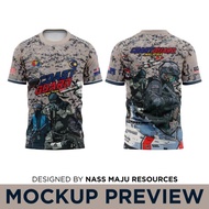 Baju Maritim Baju Coast Guard Sublimation Baju APMM Men T Shirt