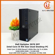 DELL OPTIPLEX 3070 SFF INTEL CORE I5-9500 16GB RAM 512GB SSD USED DESKTOP REFURBISHED PC