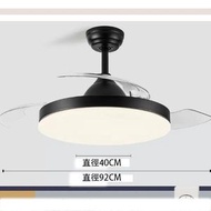 隱形風扇燈頂吊電風扇吊燈（吊頂-黑色36寸-變光遙控【小米小愛版】）