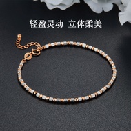 18K Gold Bracelet Female Color Gold Rose Gold White Gold Diamond Chain au750 Chopin Chain Bracelet K