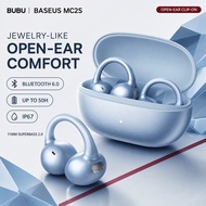 Baseus MC2S Open Ear Earbuds Bluetooth 6.0 50H Playtime IP67 4-Mic AI Call Clip-On Wireless Earphone