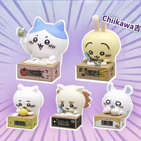 Genuine in Stock 1/2/3 Bullets Chiikawa Cartoon Clock Ornaments Available Time Usagi Hachiware Vario