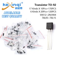 (17/6kinds) Commonly Used NPN/PNP Transistor Kit TO-92 S9012 2N3904 78L05 78L15 S9014 S9018 S8550 A1