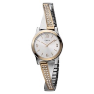 TIMEX TW2V69700 Semi-Bangle with Crystal นาฬิกาข้อมือผู้หญิง สีทอง