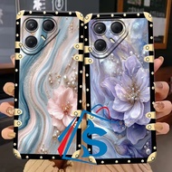Softcase TECNO POVA 7 4G/5G/POVA 7 ULTRA 5G Latest 2025 Flower frame motif - Cool Motif Case - Lates