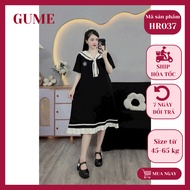 Gown Dress Summer Gown Short Sleeve Sailor Collar Loose Format Soft Umi Fabric Cute Down Shape For G