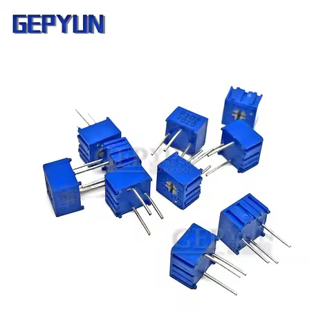 10pcs 3362P Trimmer Potentiometer Variable Resistor Cermet Trimpot 100R 200R 500R 1K 2K 5K 10K 20K 5