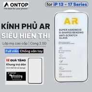 Kính Cường Lực Chống Phản Chiếu AR Cho iPhone Hiển Thị Siêu Sắc Nét Lớp Mạ Chống Vân Tay Tuyệt Đối F