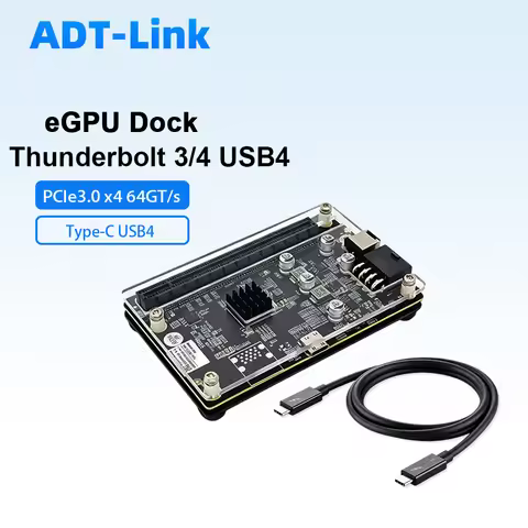 Thunderbolt 3/4 USB4 To PCIe 3.0 X4 Expansion Dock EGPU External GPU Adapter for Laptop Mini PC Hand