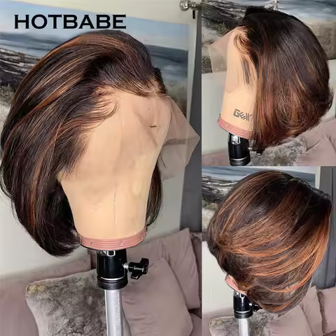 Highlight Bob Wig Human Hair Ombre 13x6 Lace Front Wigs For Women Short Bob Lace Frontal Wig Brazili