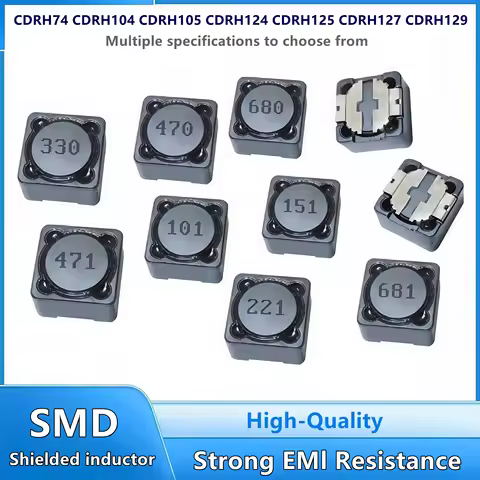10pcs SMD Shielded Inductor CDRH74/104/105/124/125/127/129 1UH 1.5UH 2.2UH 6.8UH 33UH 47UH 100UH 150