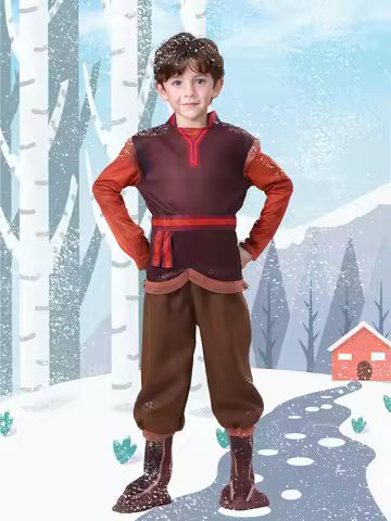Child Boys Royal Ice Master Brave Kristoff Kids Favourite Movie Character Fancy Dress Halloween Part