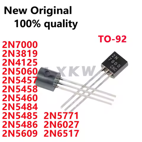 20/PCS New 2N7000 2N3819 2N4125 2N5060 2N5457 2N5458 2N5460 2N5484 2N5485 2N5486 2N5609 2N5771 2N602