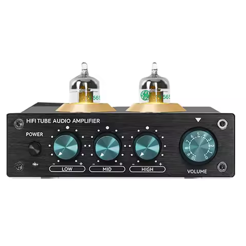 Hifi Tube Audio Preamplifier 6K4 Vacuum Tube Amplifier Buffer Adjustment Audio Tube Preamp Stereo Re