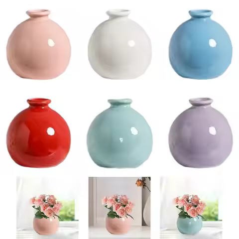 Flower Vase Plant Pot Living Room Desktop Bedroom Small Bookshelf Mini Plant