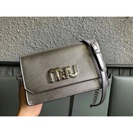 Miu Miu MIUMIU5BH077#玛德拉斯山羊皮,, Chain and Cowhide Stitching Adjustable Detachable Long Shoulder Strap