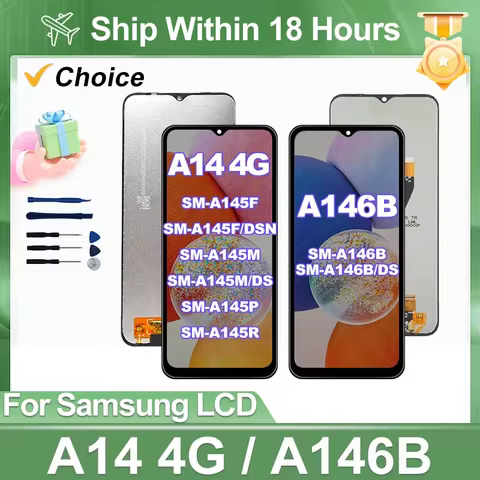 6.6" OEM For Samsung A14 4G LCD A145R A145M LCD Display Touch Screen Digitizer Assembly For Samsung