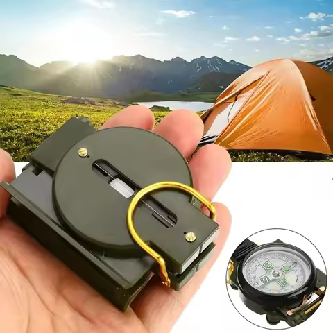 Portable Compass Outdoor Camping Folding Compass Green Hiking Survival Trip Precision Navigation Exp