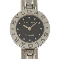 【日本直送】寶格麗 BVLGARI B-zero1 腕錶 B.zero1 BZ22S 不鏽鋼 石英 指針式顯示 黑面盤 女士【二手】