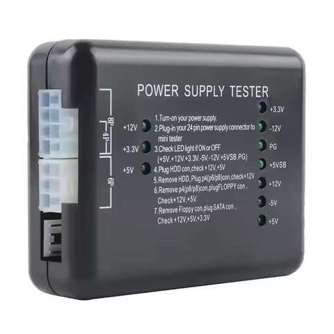 Computer Power Supply Tester ATX Power Supply Diagnostic Computer Chassis Power Supply Tester ATX-Co