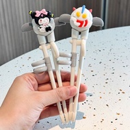 Sanrio Melody Children's Chopstick Training Chopsticks 2-3 y三丽鸥美乐蒂儿童筷子训练筷2-3岁4-6岁宝宝练习筷子辅助专用餐具yy25903